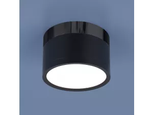 DLR029 10W 4200K /Светильник светодиодный стационарный черный матовый/черный хром