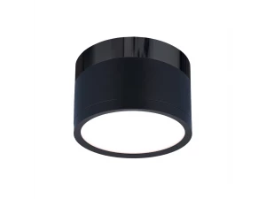 DLR029 10W 4200K /Светильник светодиодный стационарный черный матовый/черный хром