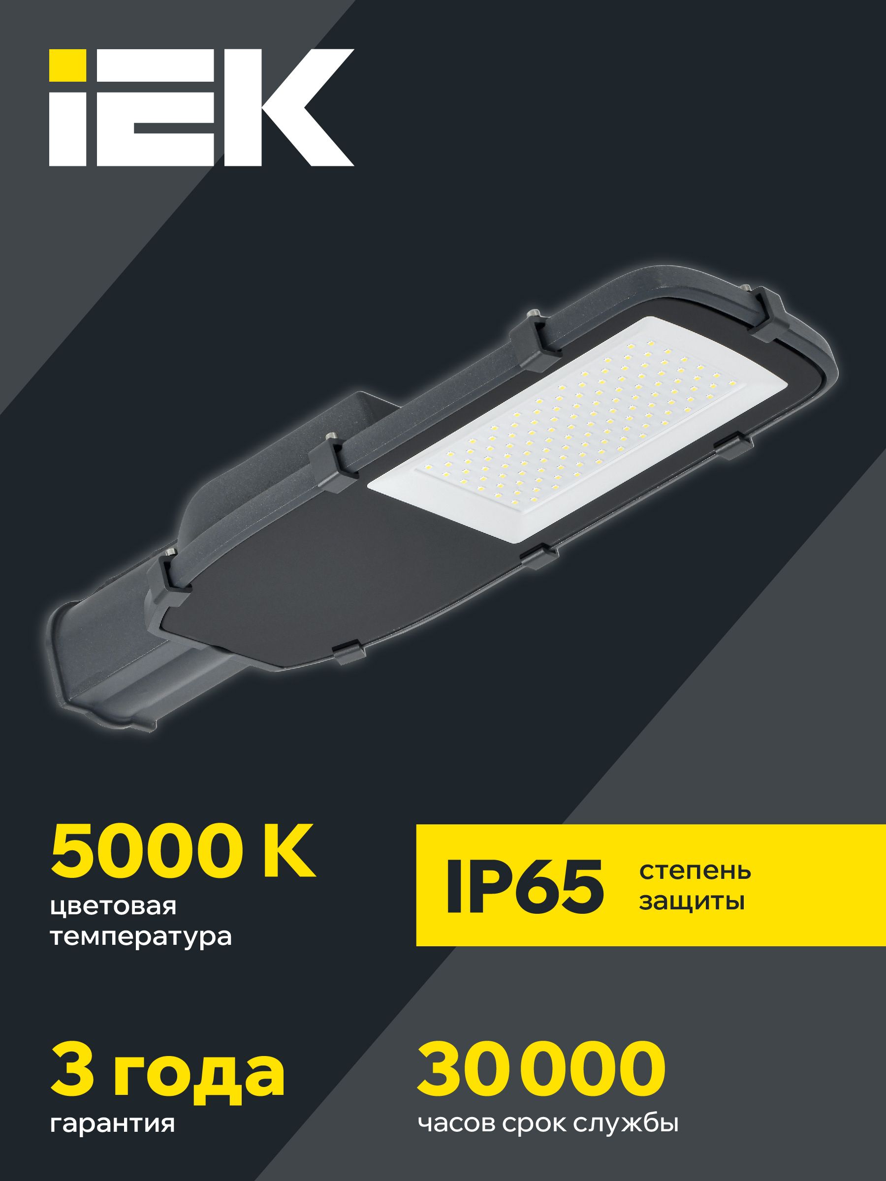             Шам LED ДКУ 1002-100Д 5000К IP65 сұр ИЭК    