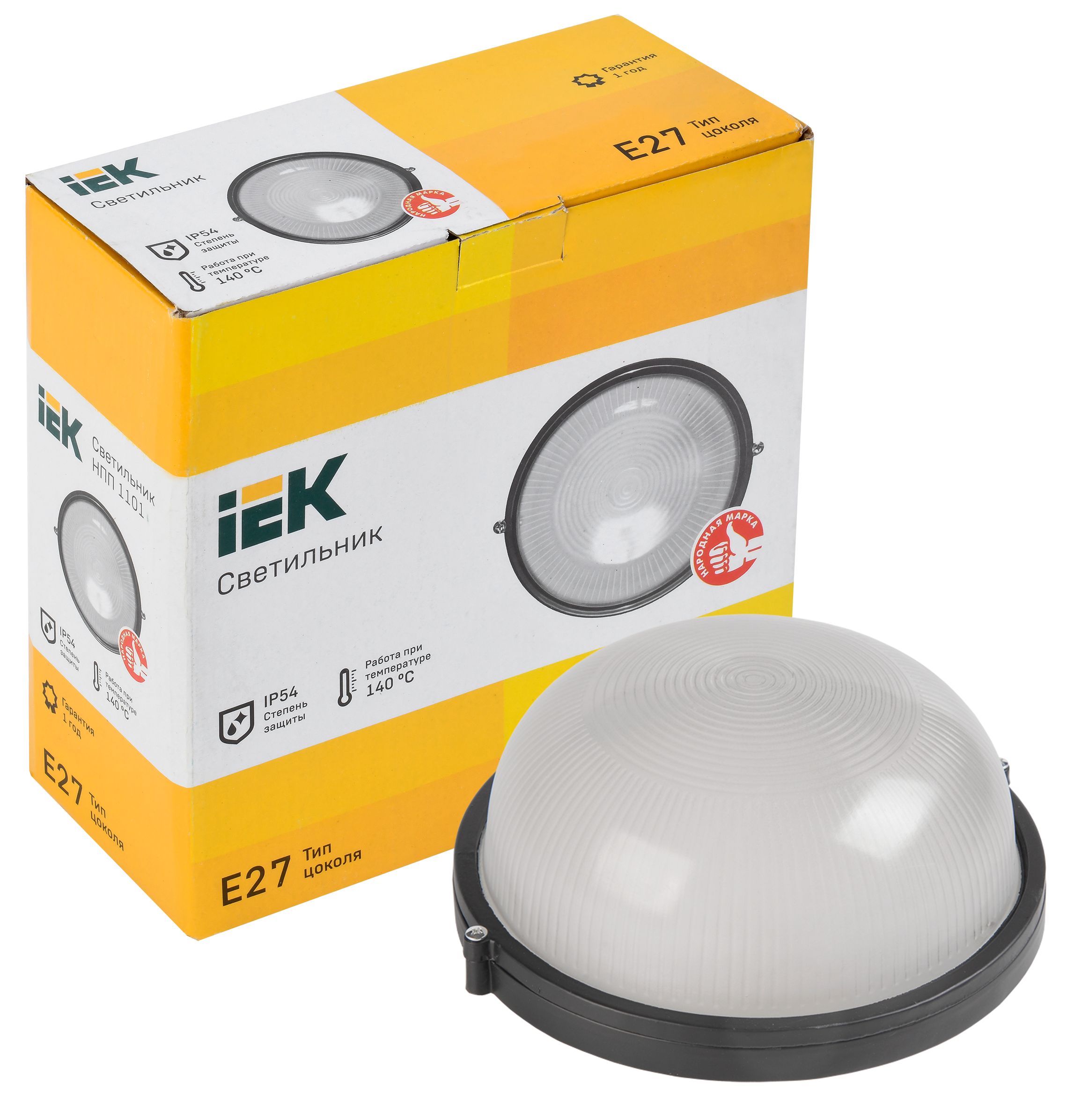             Шам НПП1101 қара/шеңбер 100Вт IP54 ИЭК    