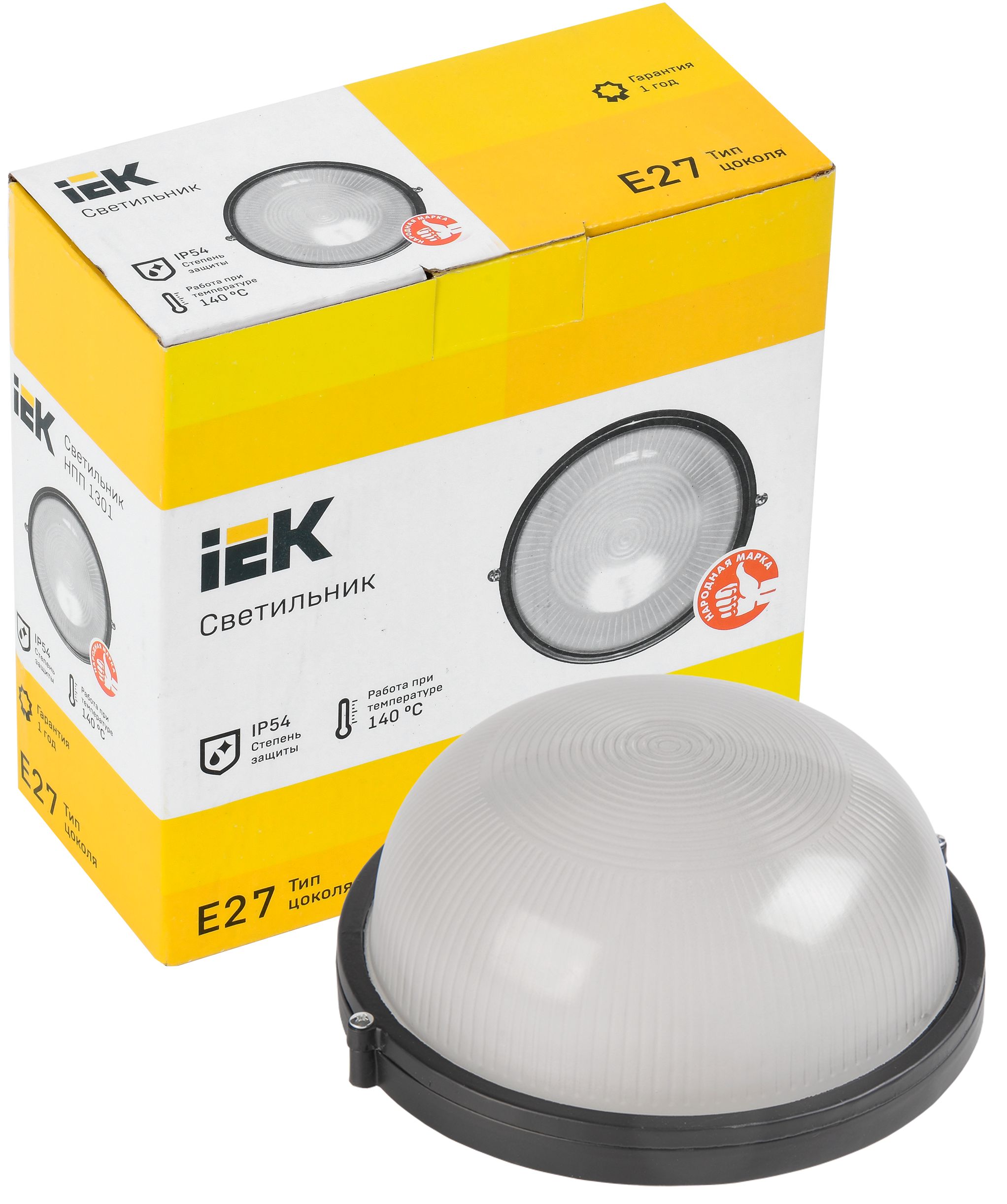             Шам НПП1301 қара/шеңбер 60Вт IP54 ИЭК    