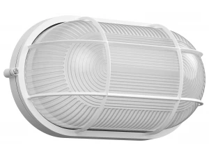 Светильник НПБ 1202 белый овал с реш. (ИЭК)