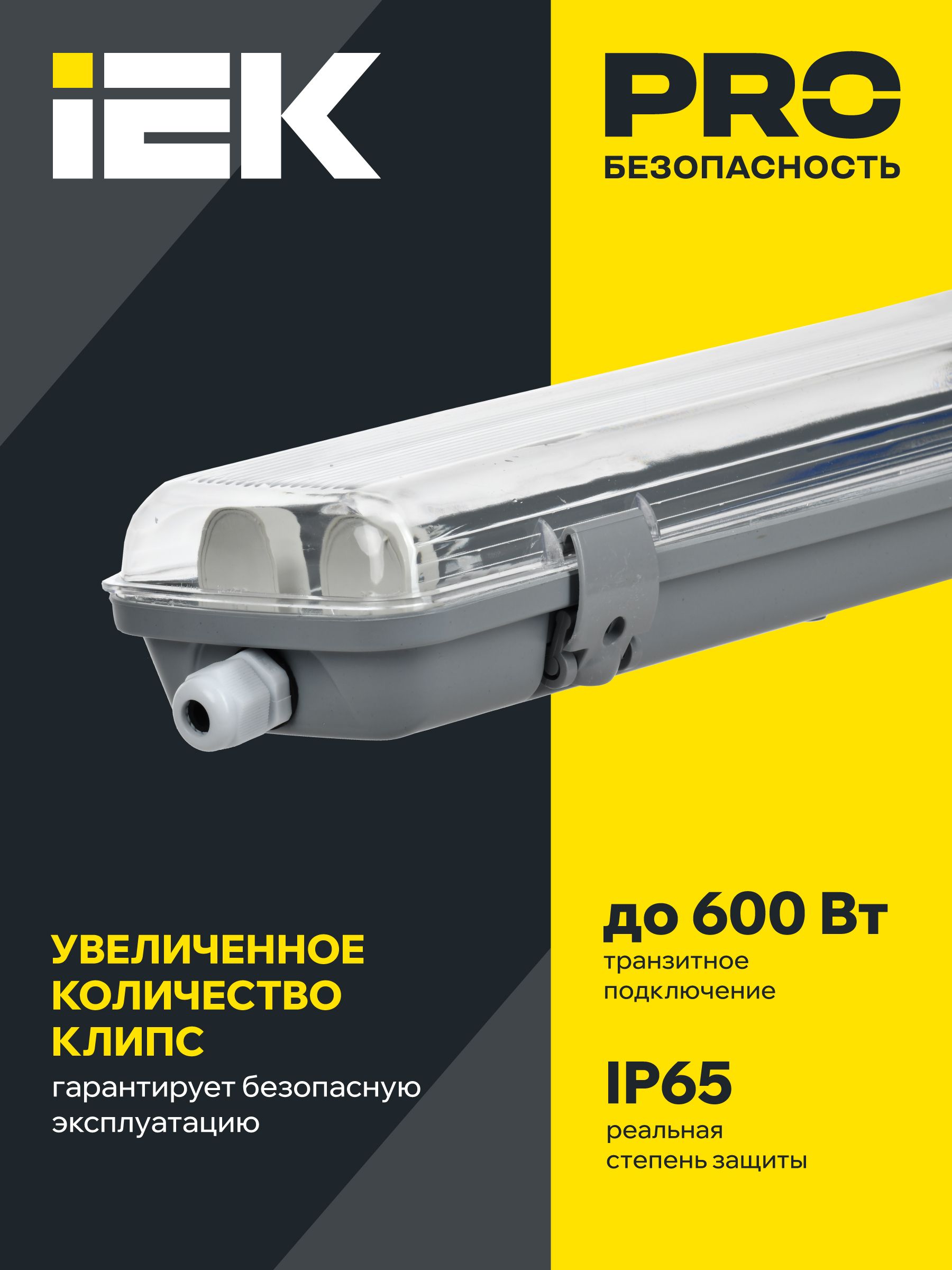             Шам ДСП 2102 LED 2хT8 600мм IP65 ИЭК    