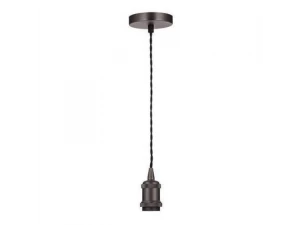 056-595 Потолочный подвес #003, E27, черный графит с кольцом, провод черный