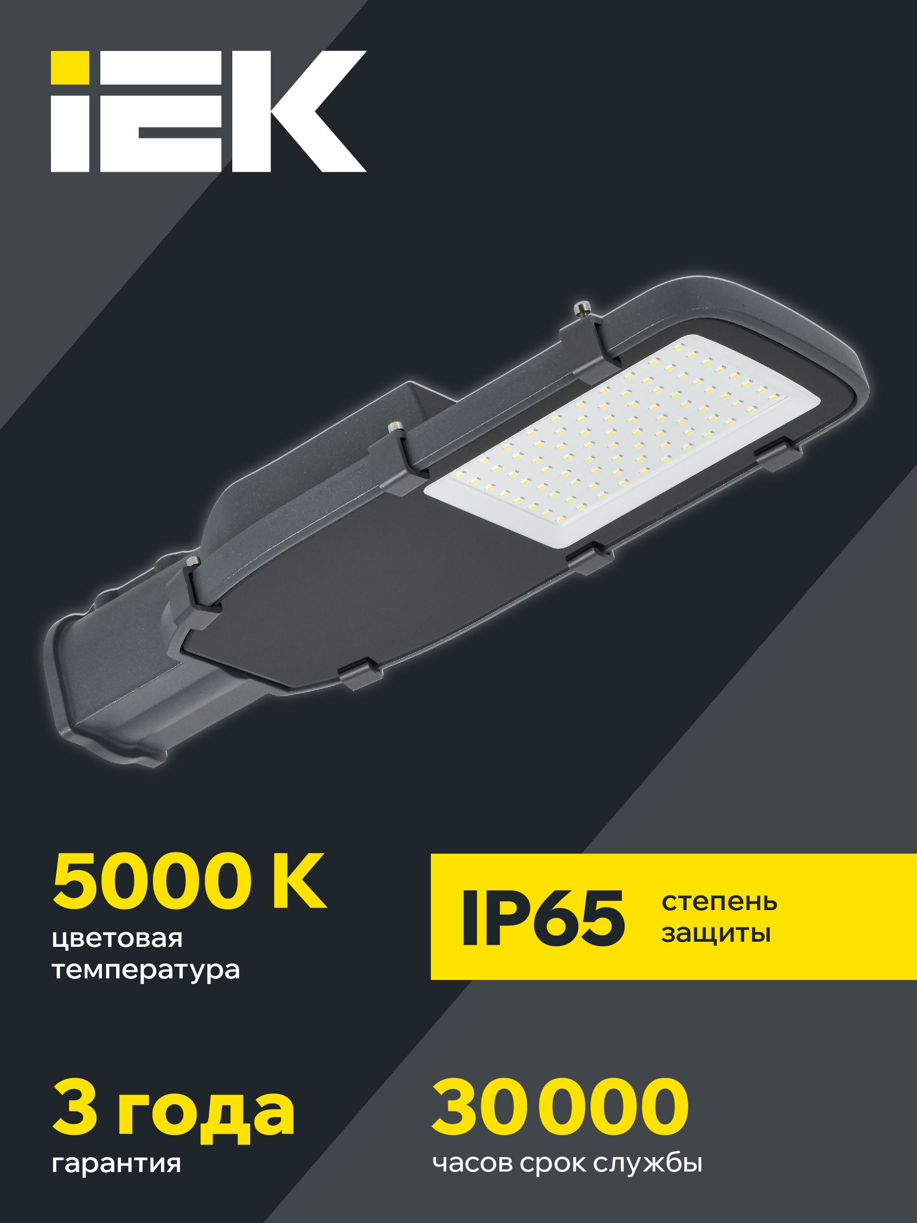             Шам LED ДКУ 1002-50Д 5000К IP65 сұр  ИЭК    