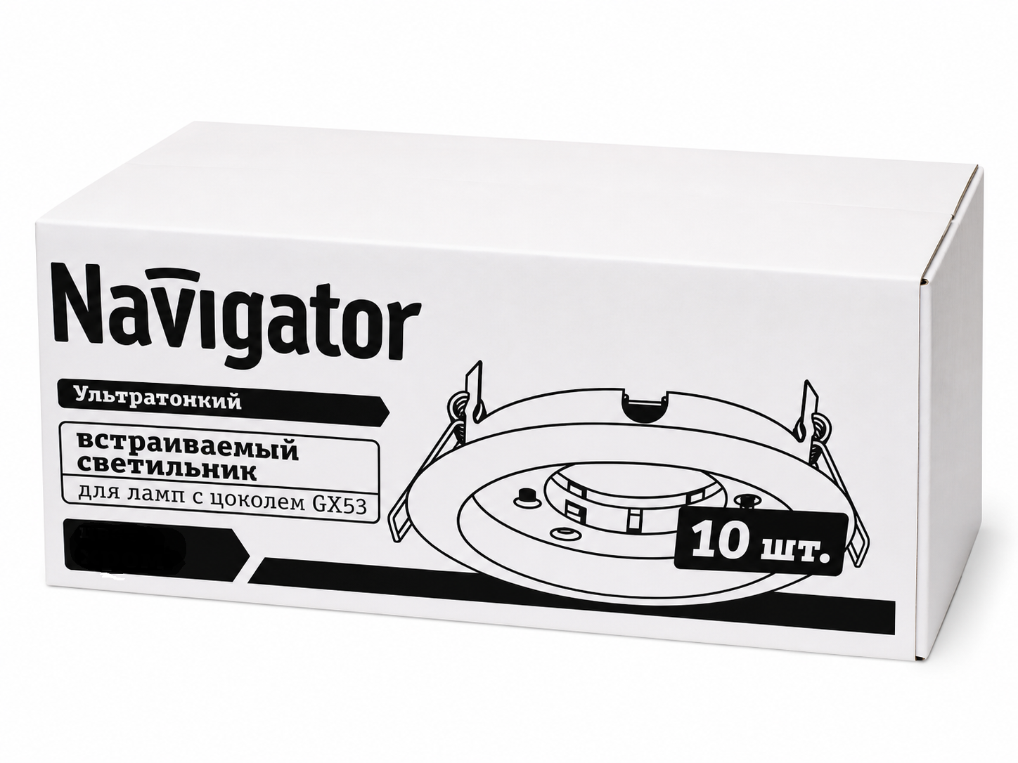             Шам NGX-R1-001-GX53-PACK10 ақ 14 140 Navigator    