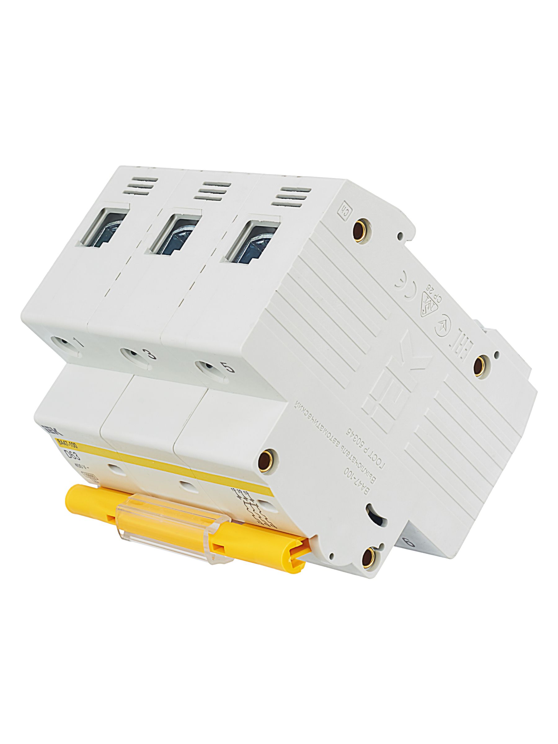             Автоматтық ажыратқыш 3Р ВА 47-100 63А 10кА D сипаттама ИЭК    