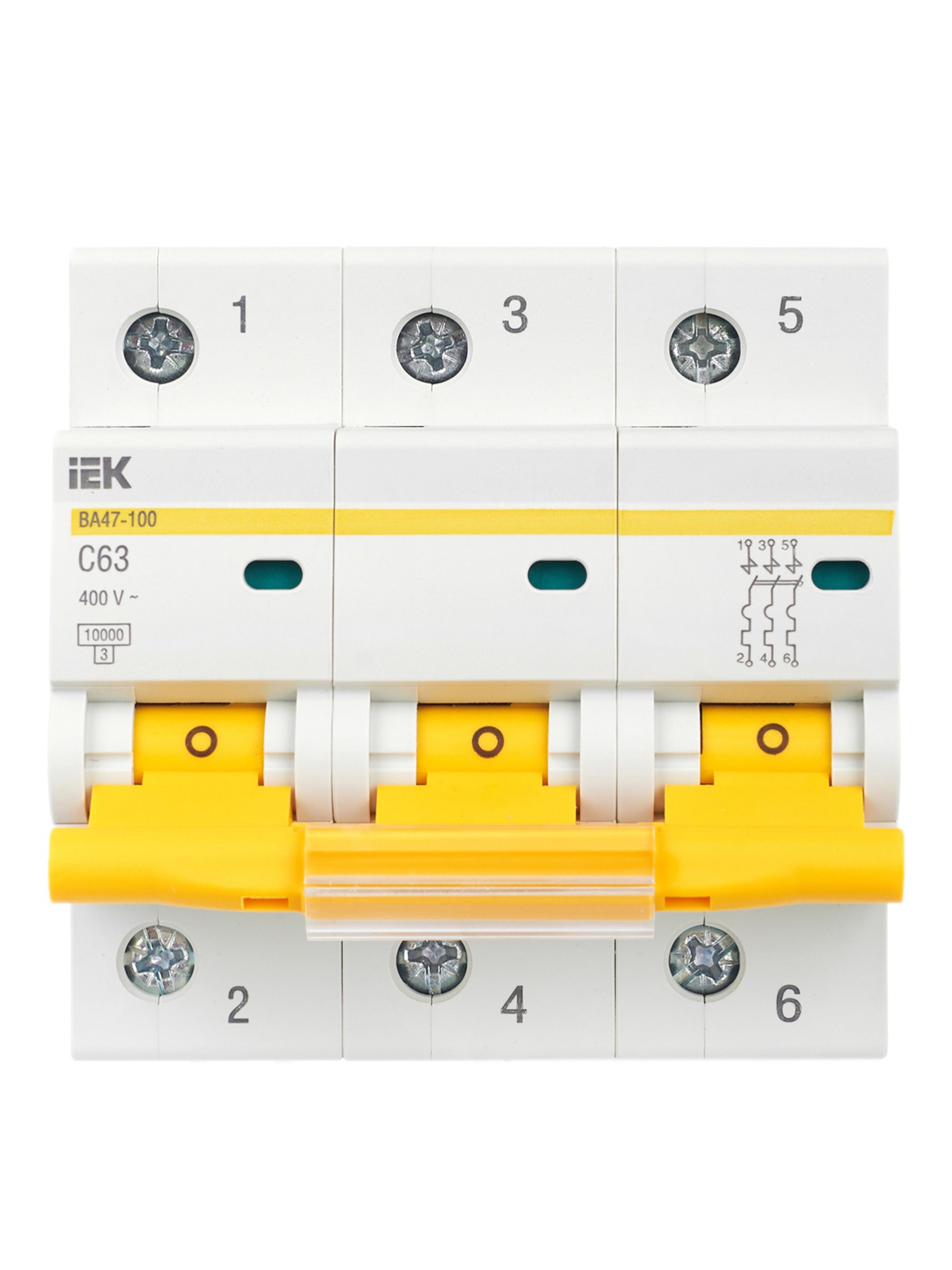             Автоматтық ажыратқыш 3Р ВА 47-100 63А ИЭК    