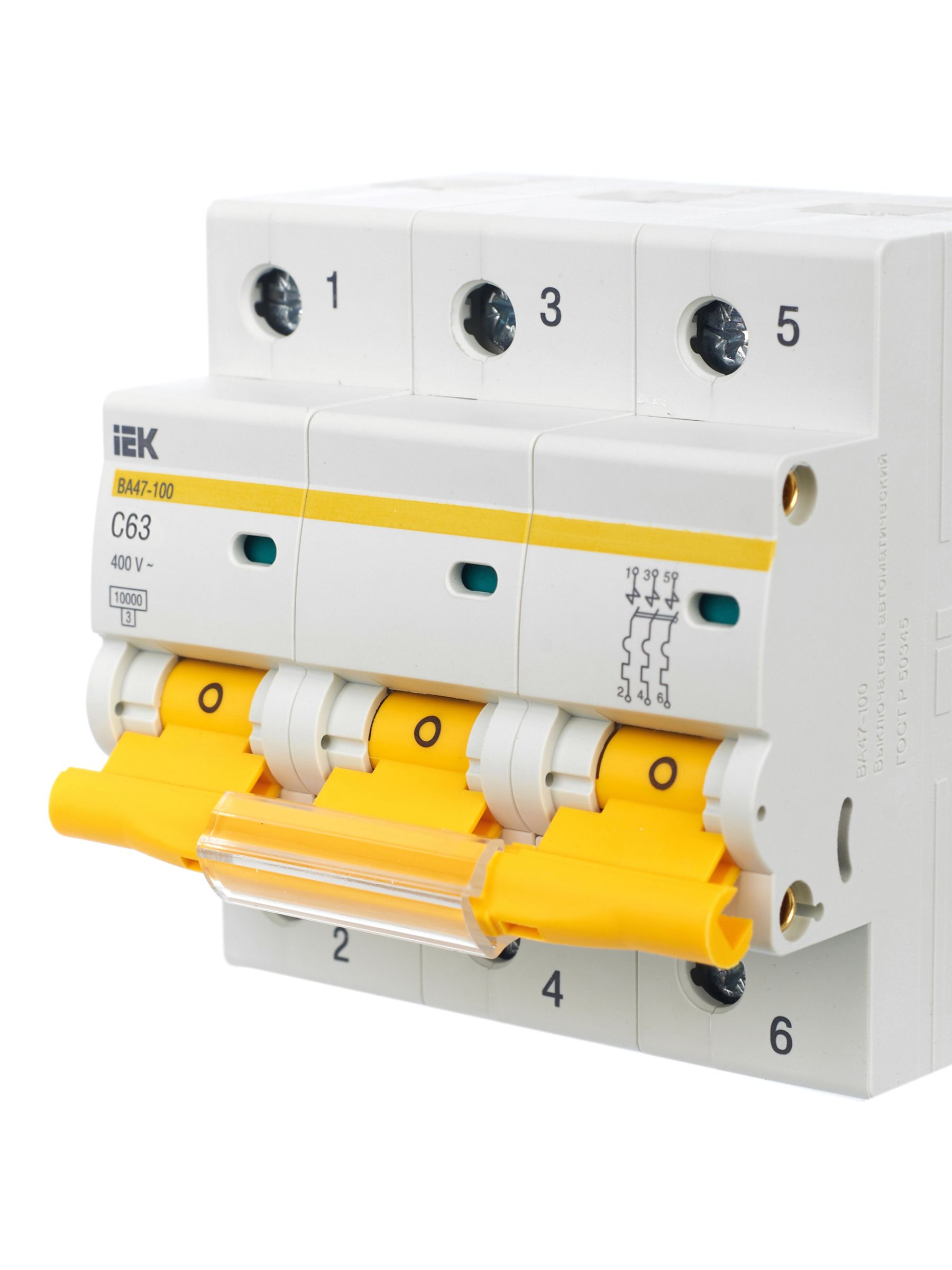             Автоматтық ажыратқыш 3Р ВА 47-100 63А ИЭК    