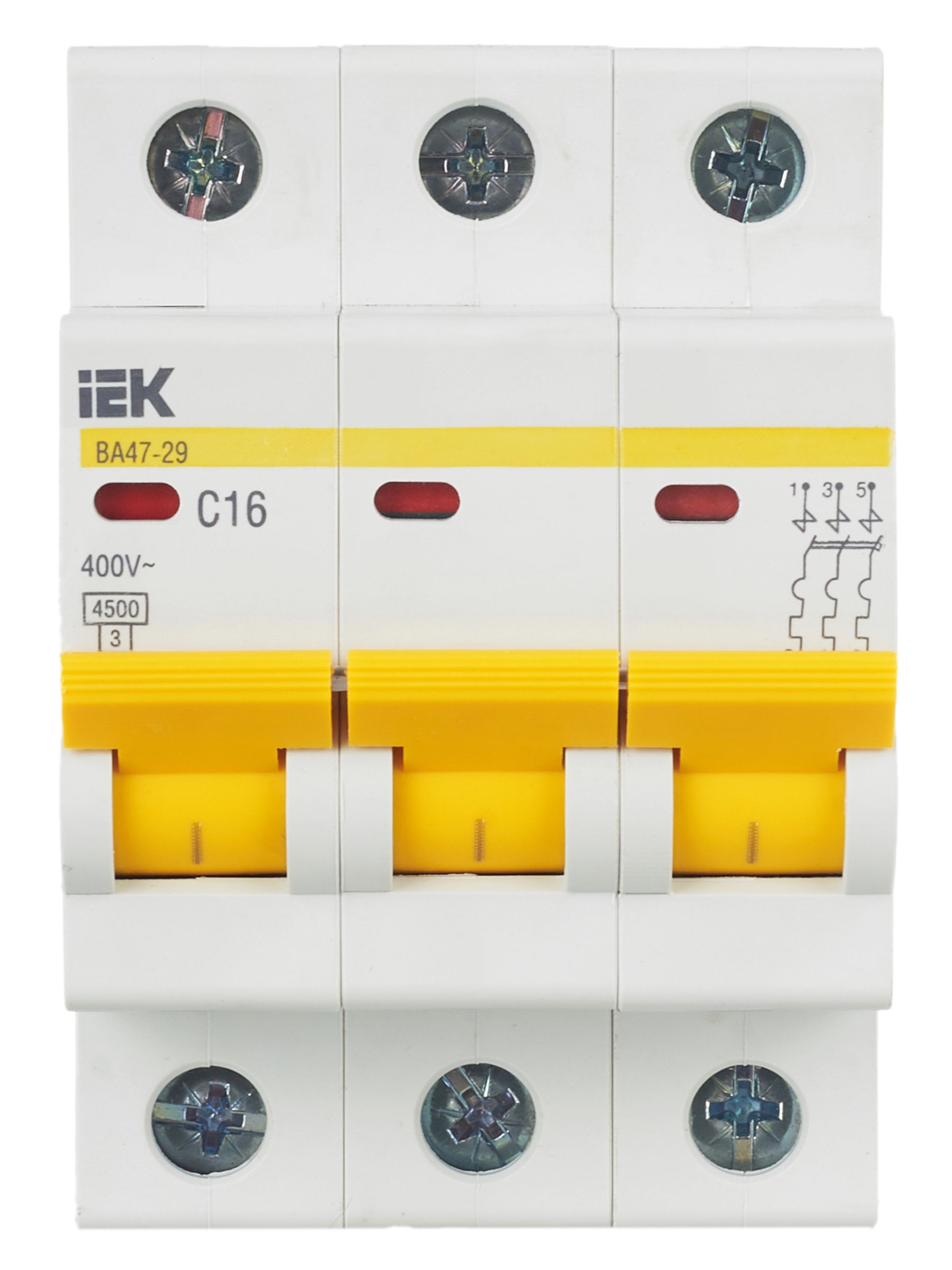             Автоматтық ажыратқыш 3Р ВА 47-29 16 А IEK    