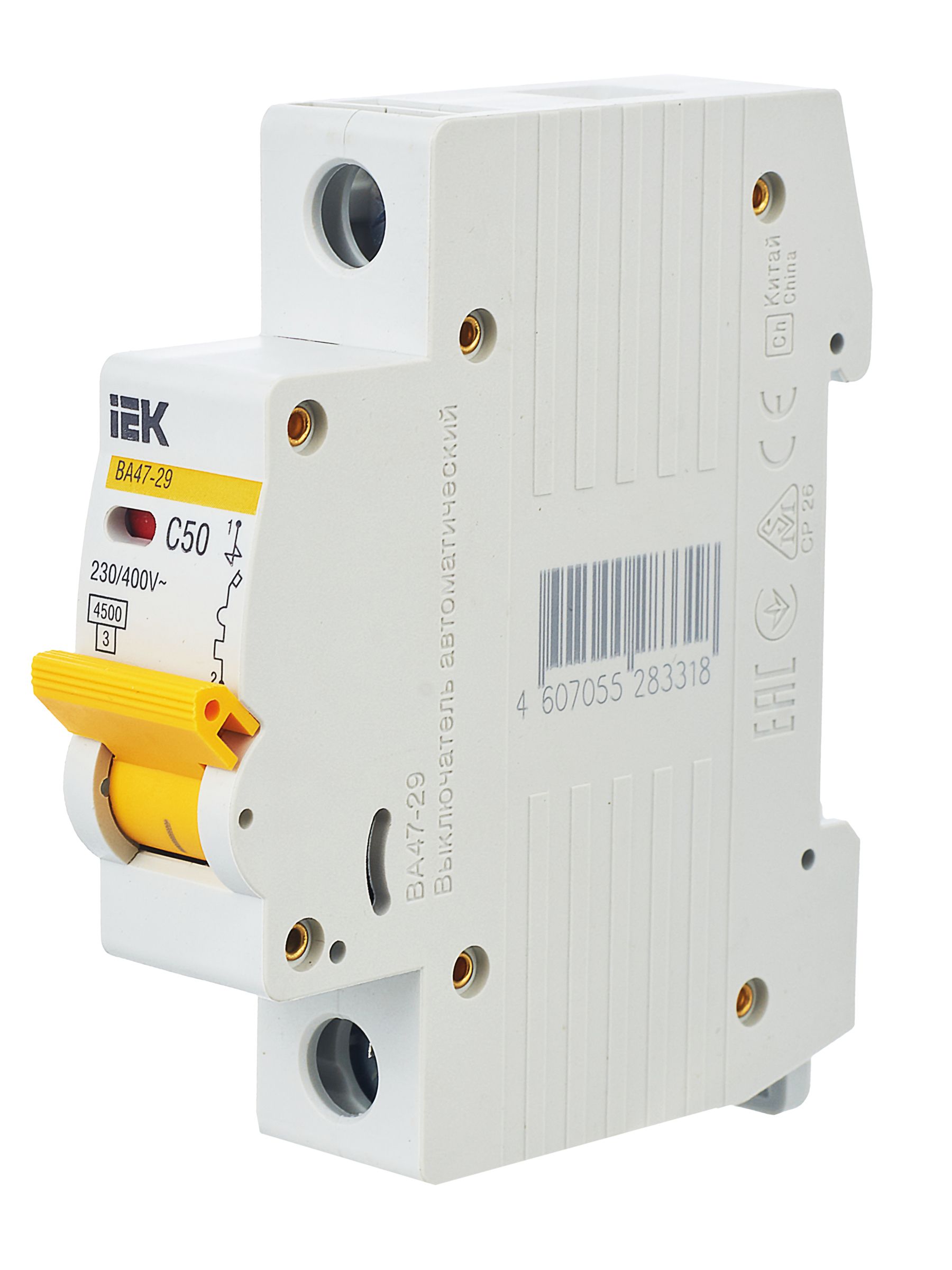             Автоматтық ажыратқыш 1Р ВА 47-29 50 А IEK    