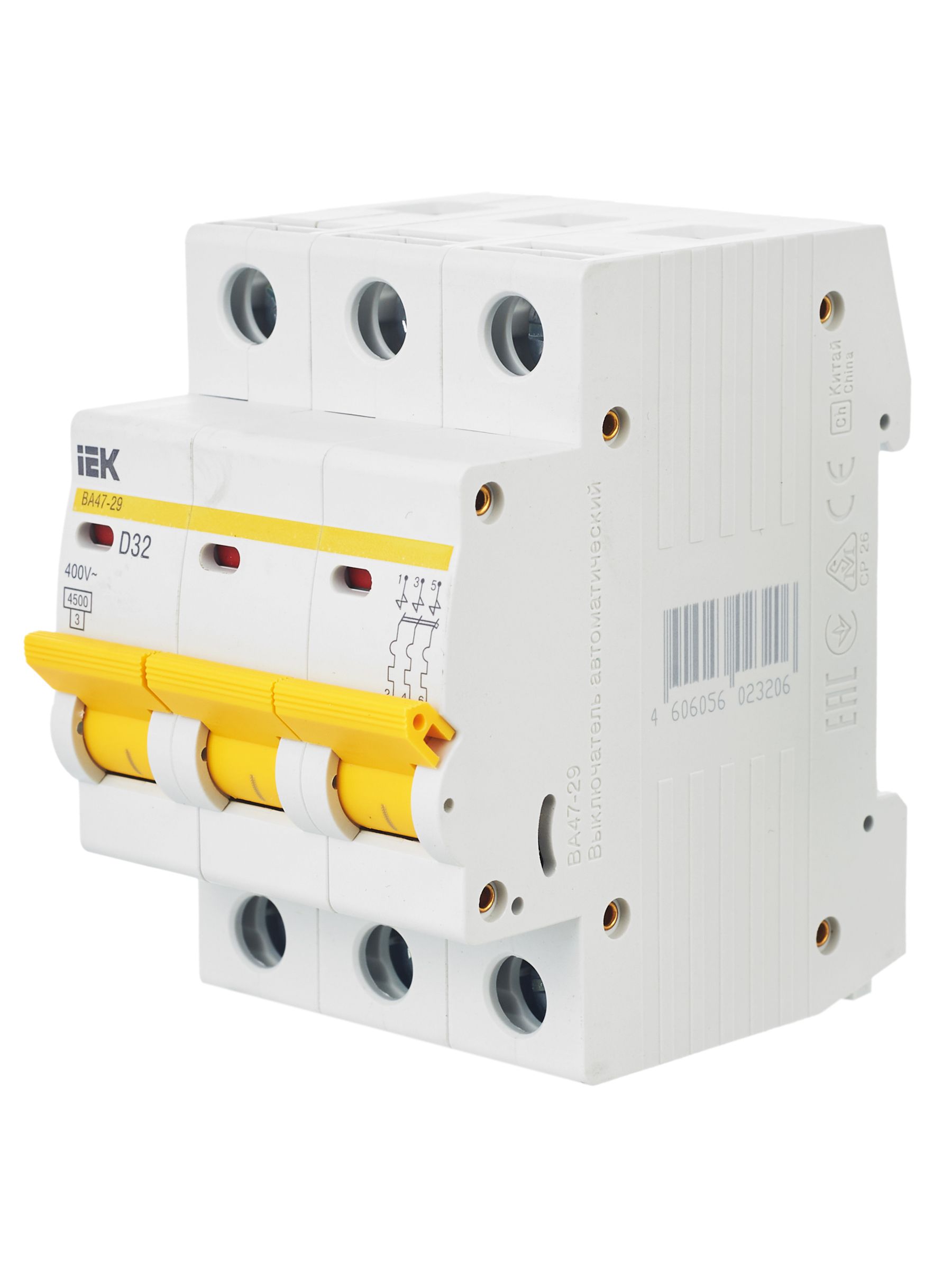             Автоматтық ажыратқыш 3Р ВА 47-29 32 А сипаттама D ИЭК    