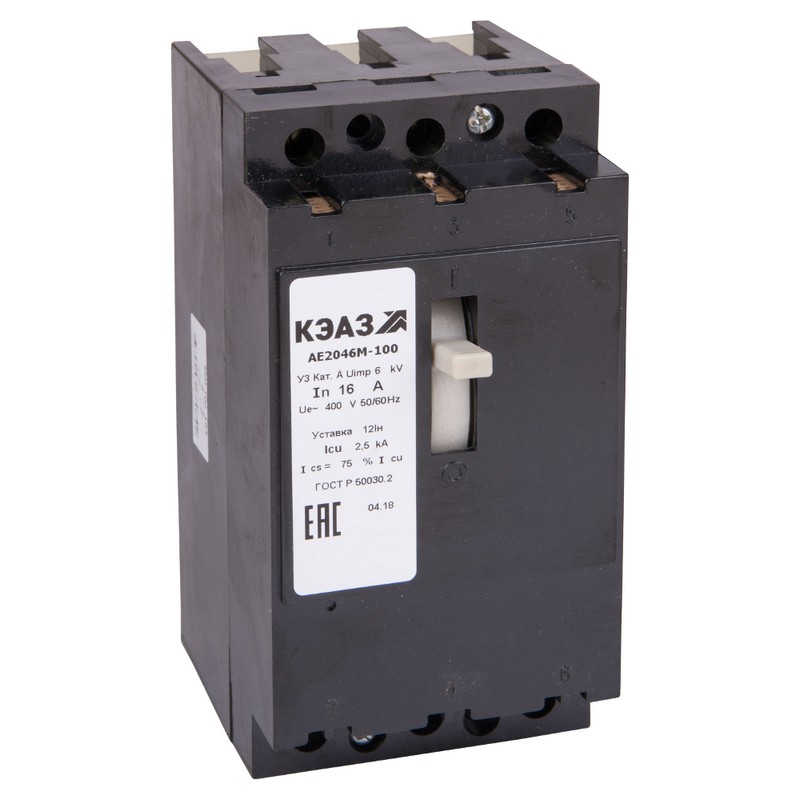             Автомат АЕ 2046М-100-25А-12Iн-400АС-У3-КЭАЗ    