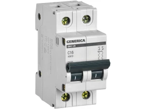 Автомат 2Р ВА 47-29 16 А 4,5кА х-ка С GENERICA ИЭК