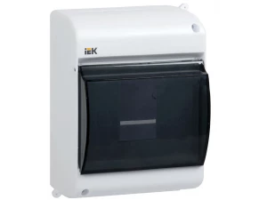 Бокс с прозрачной крышкой КМПн 2/4 для 4-х авт.выкл.наружн.установки ИЭК