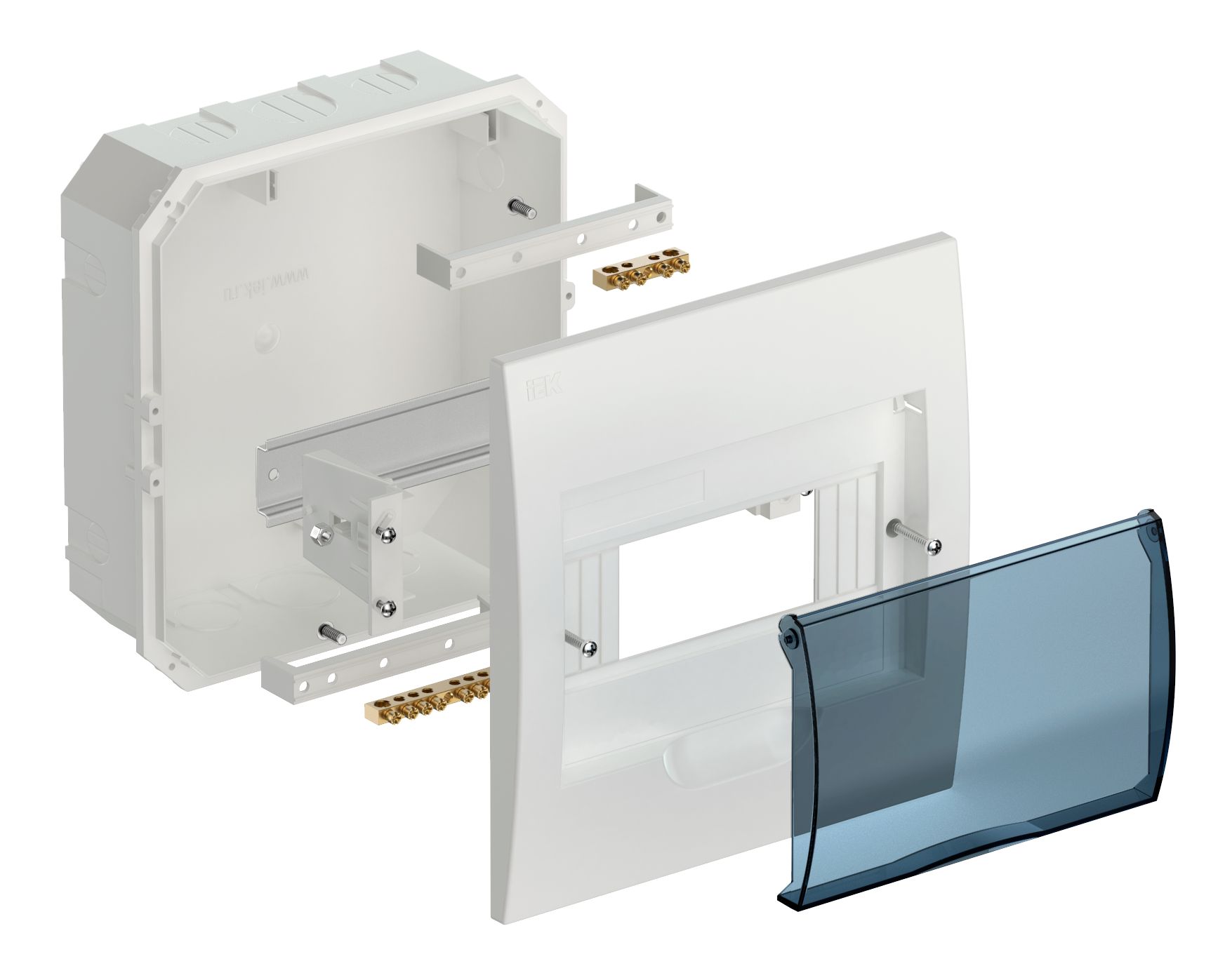             Пластиктен салынған корпус ЩРВ-П-8 модуль ішкі (222*208*102) ИЭК    