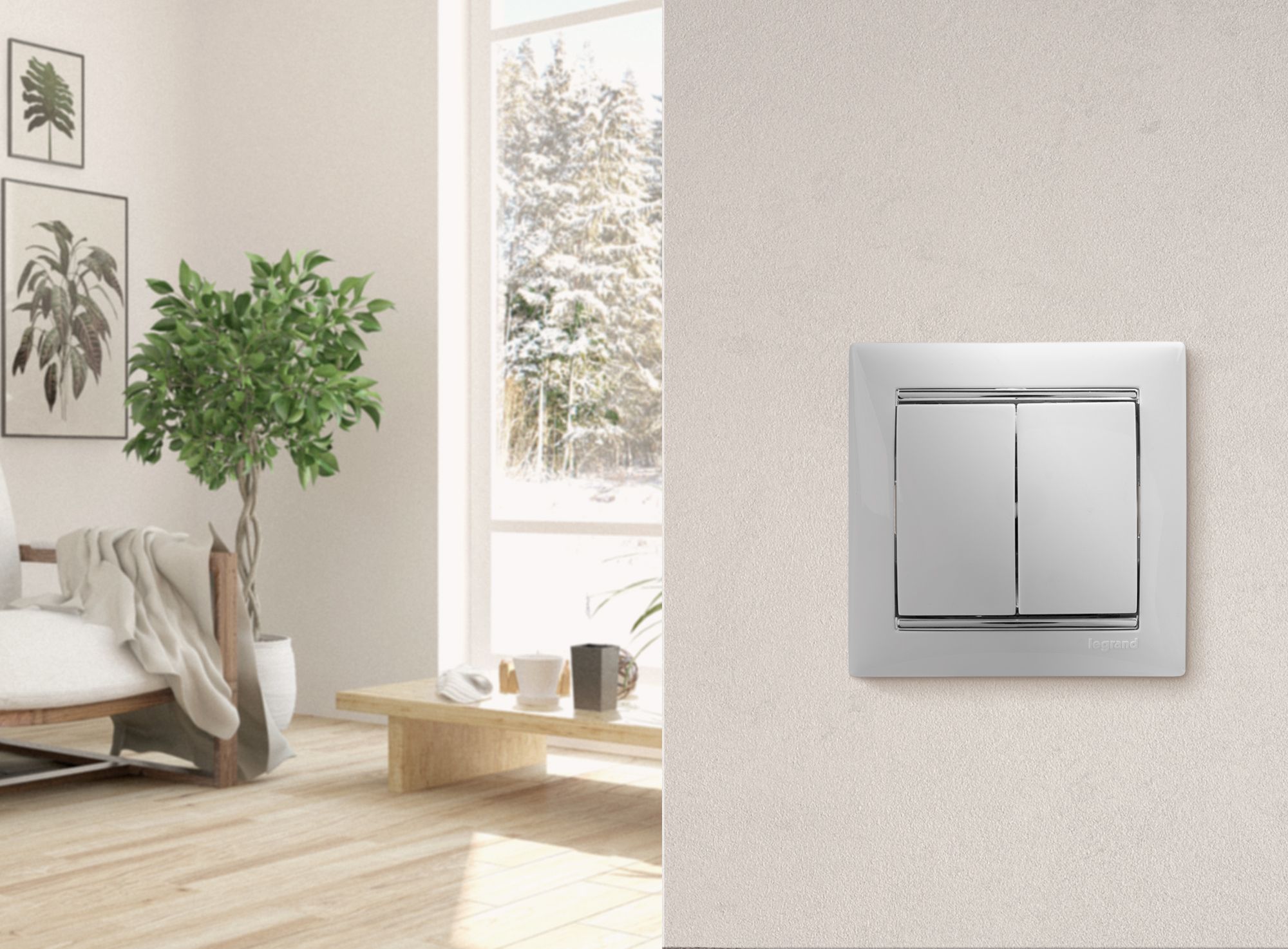             Ажыратқыш 2-пернелі Valena ақ /774405/    