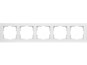 Рамка на 5 постов /WL04-Frame-05-white (белый)