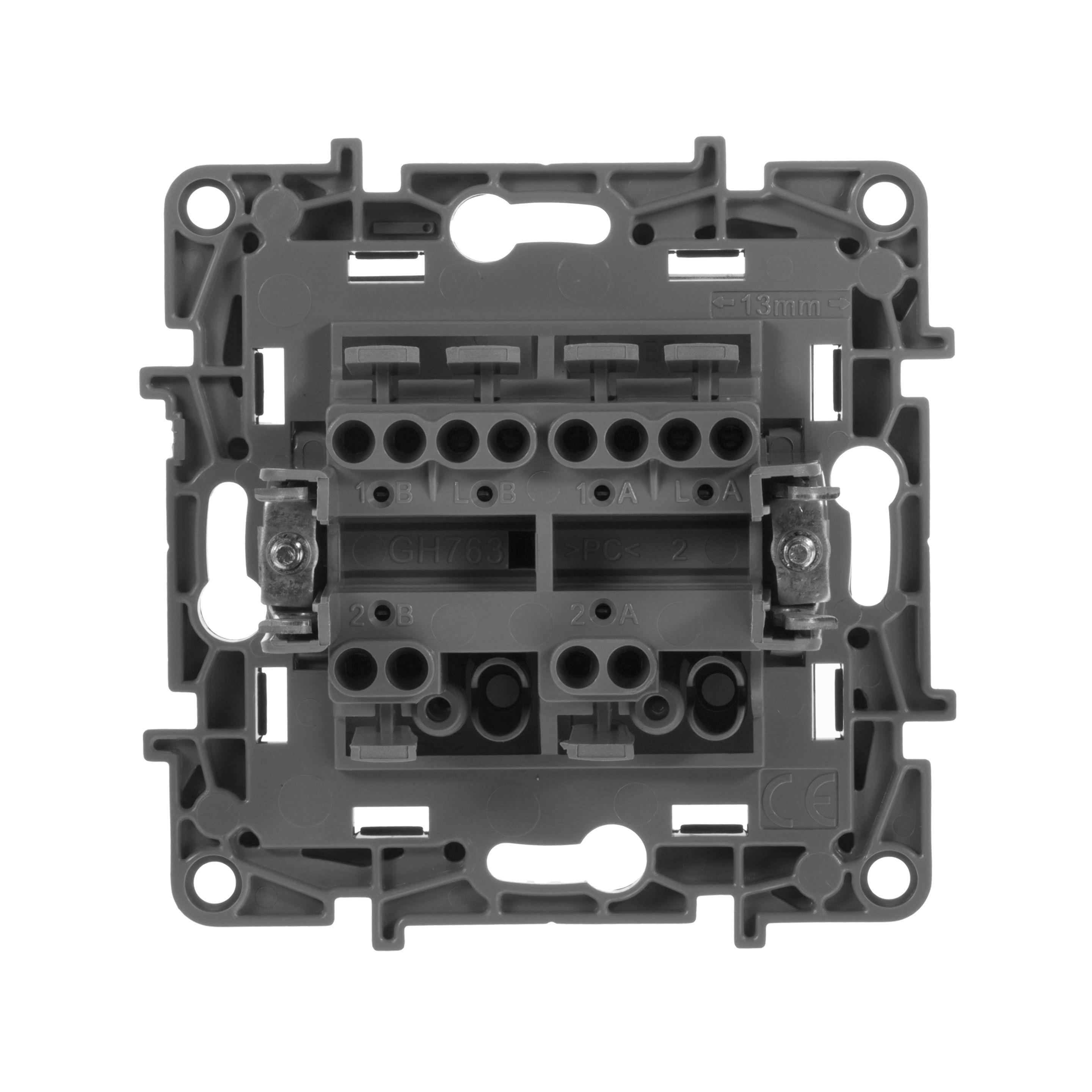             2-пернелі ажыратып-қосқыш, 10АХ автоматты клеммалар  антрацит ETIKA /672612/    