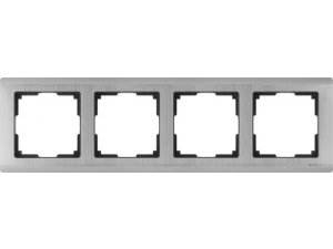 Рамка на 4 поста /WL02-Frame-04 (глянцевый никель)