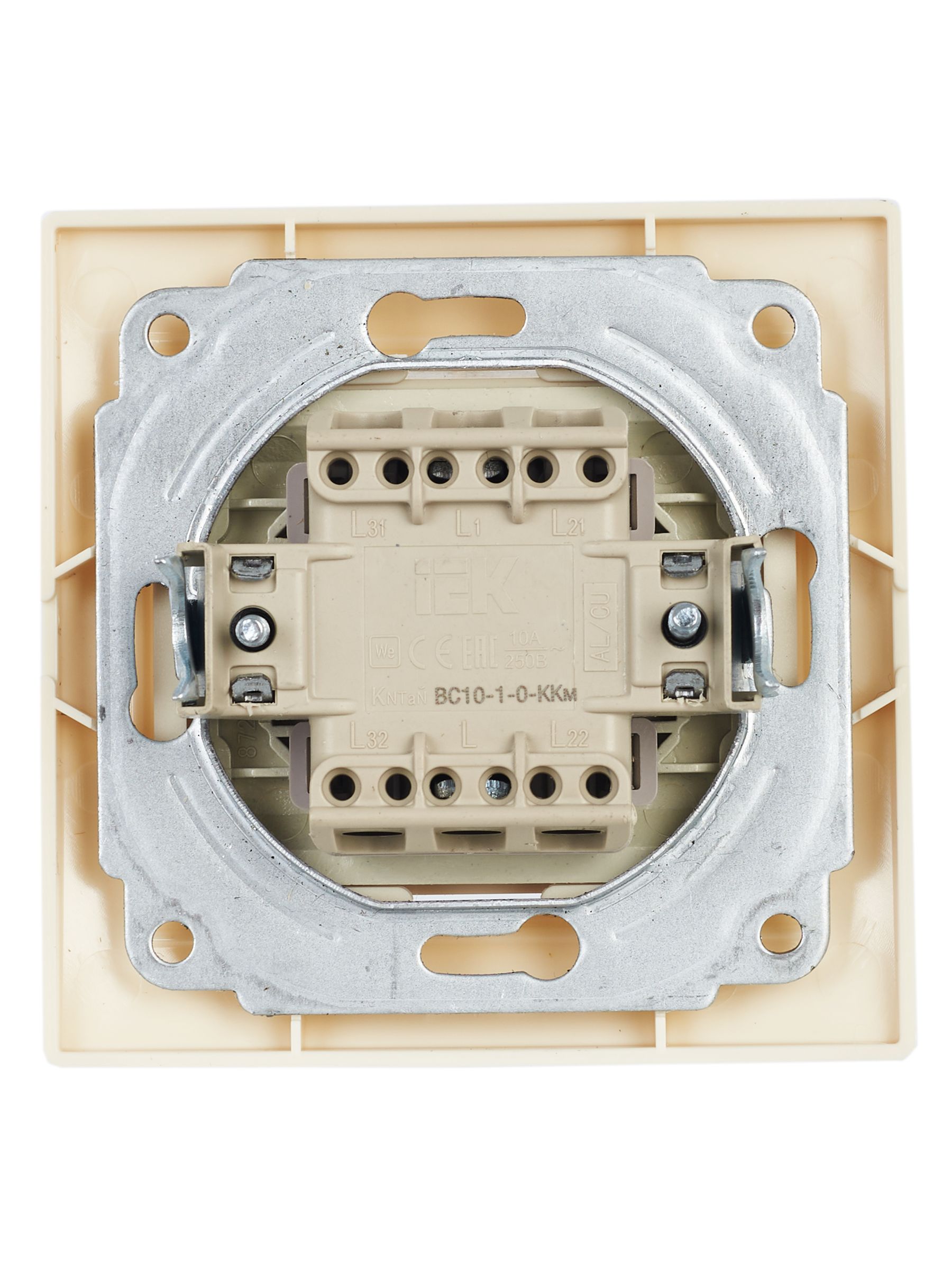             Ажыратқыш ВС 10-1-0-ККм 1-пернелі10А КВАРТА (ақсары) ИЭК    