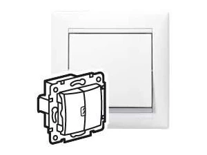 Рамка перекл. на 2 напр. 2кл. Белая Valena /694266/