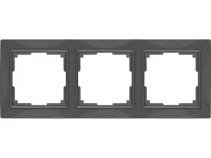 Рамка на 3 поста /WL03-Frame-03 (серо-коричневый, basic)