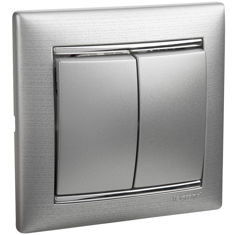             Ажыратқыш 2-пернелі Valena алюминий /770105/    