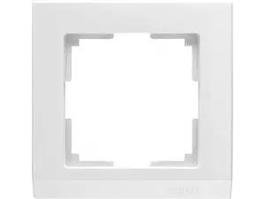 Рамка на 1 пост /WL04-Frame-01-white (белая)