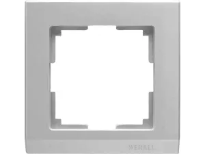 Рамка на 1 пост /WL09-Frame-01 (серебряный)