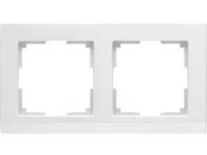 Рамка на 2 поста /WL04-Frame-02-white (белая)
