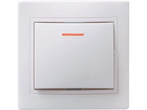 Выключатель ВС 10-1-1-КБ однокл.с инд. 10А КВАРТА (белый) ИЭК