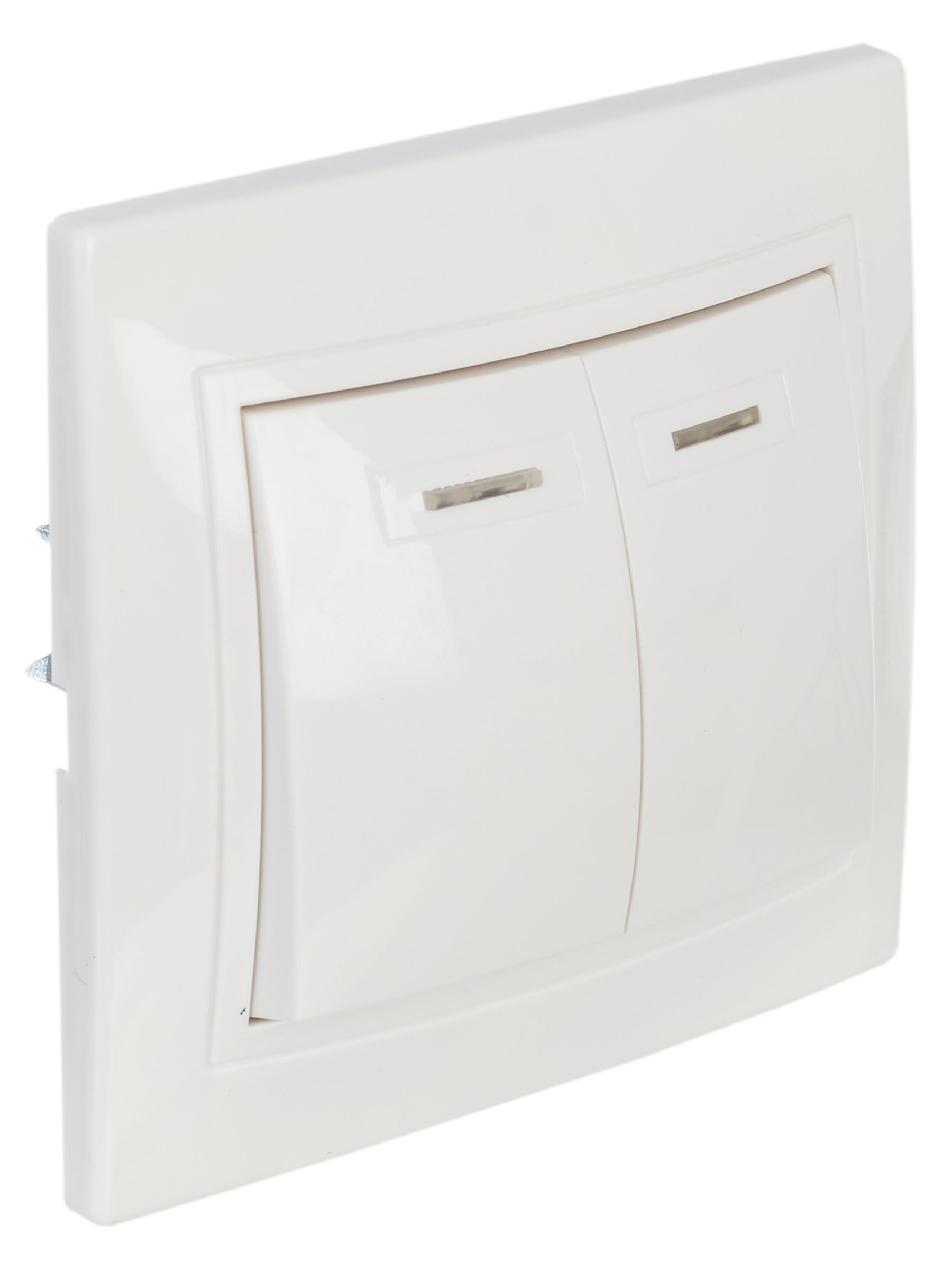             Ажыратқыш 2-пернелі ВС10-2-1-КБ с иникатором 10А КВАРТА (ақ)    