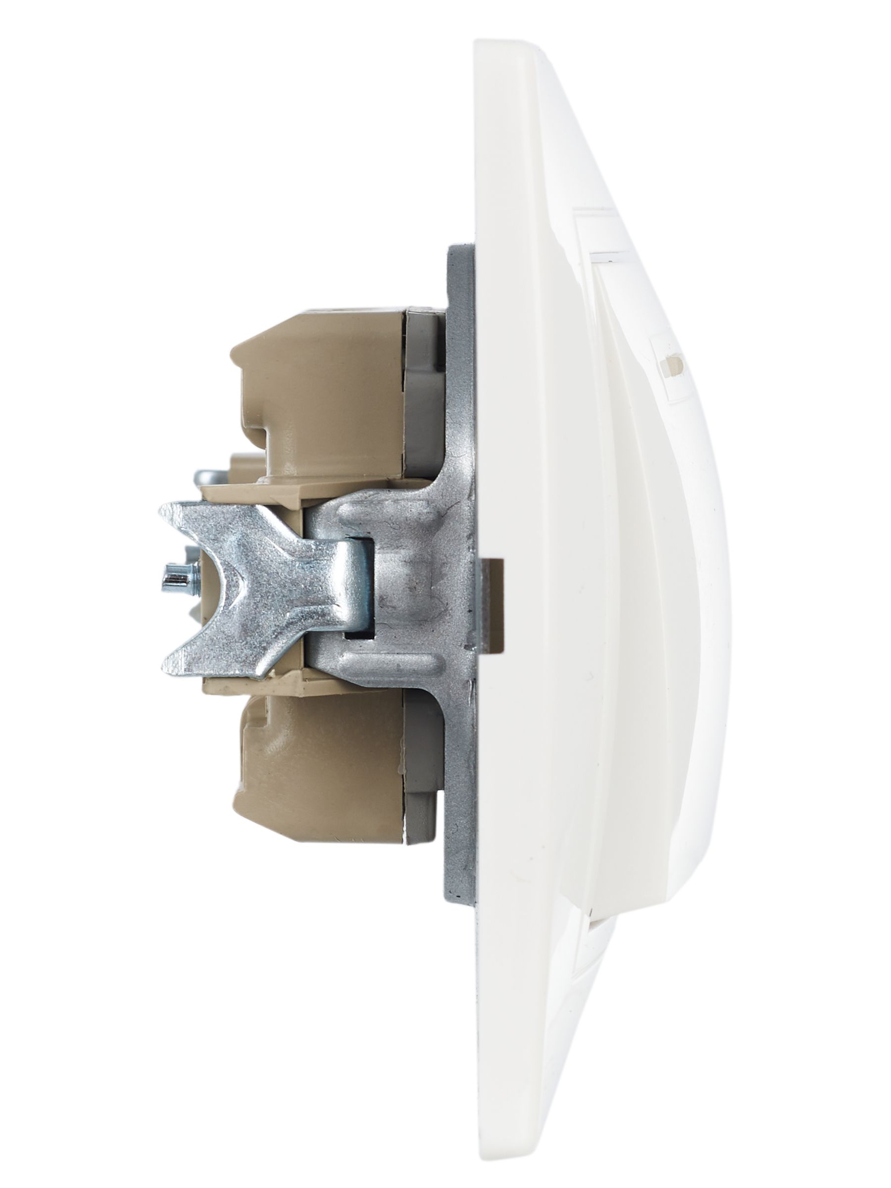             Ажыратқыш 2-пернелі ВС10-2-1-КБ с иникатором 10А КВАРТА (ақ)    