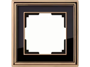 Рамка на 1 пост /WL17-Frame-01 (золото/черный)