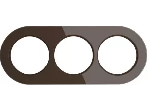 Рамка на 3 поста /WL21-Frame-03 (коричневый)