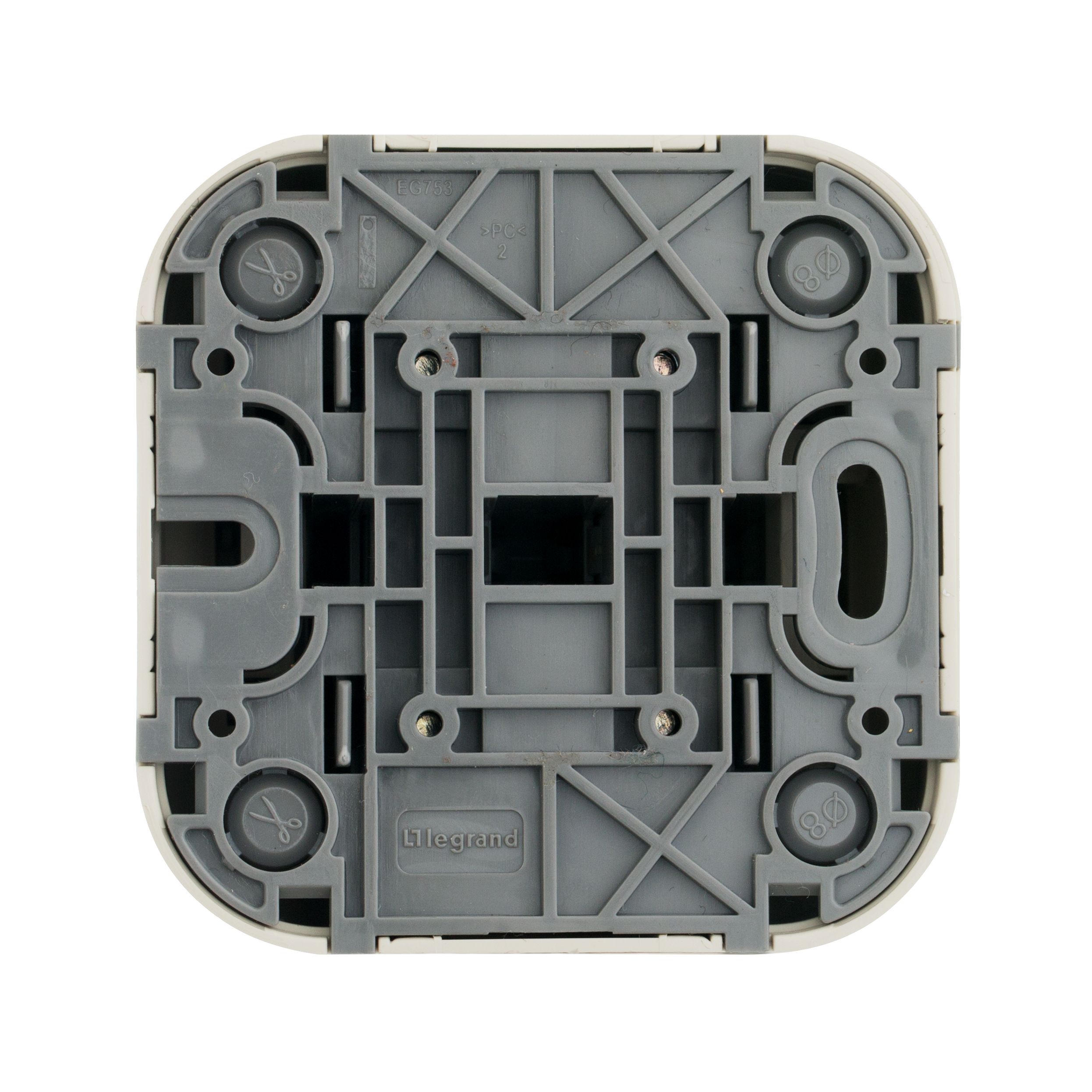             2-пернелі ажыратып-қосқыш, 10А, сұр, /782236/    