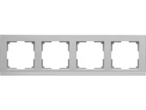 Рамка на 4 поста /WL04-Frame-04 (серебрянный)