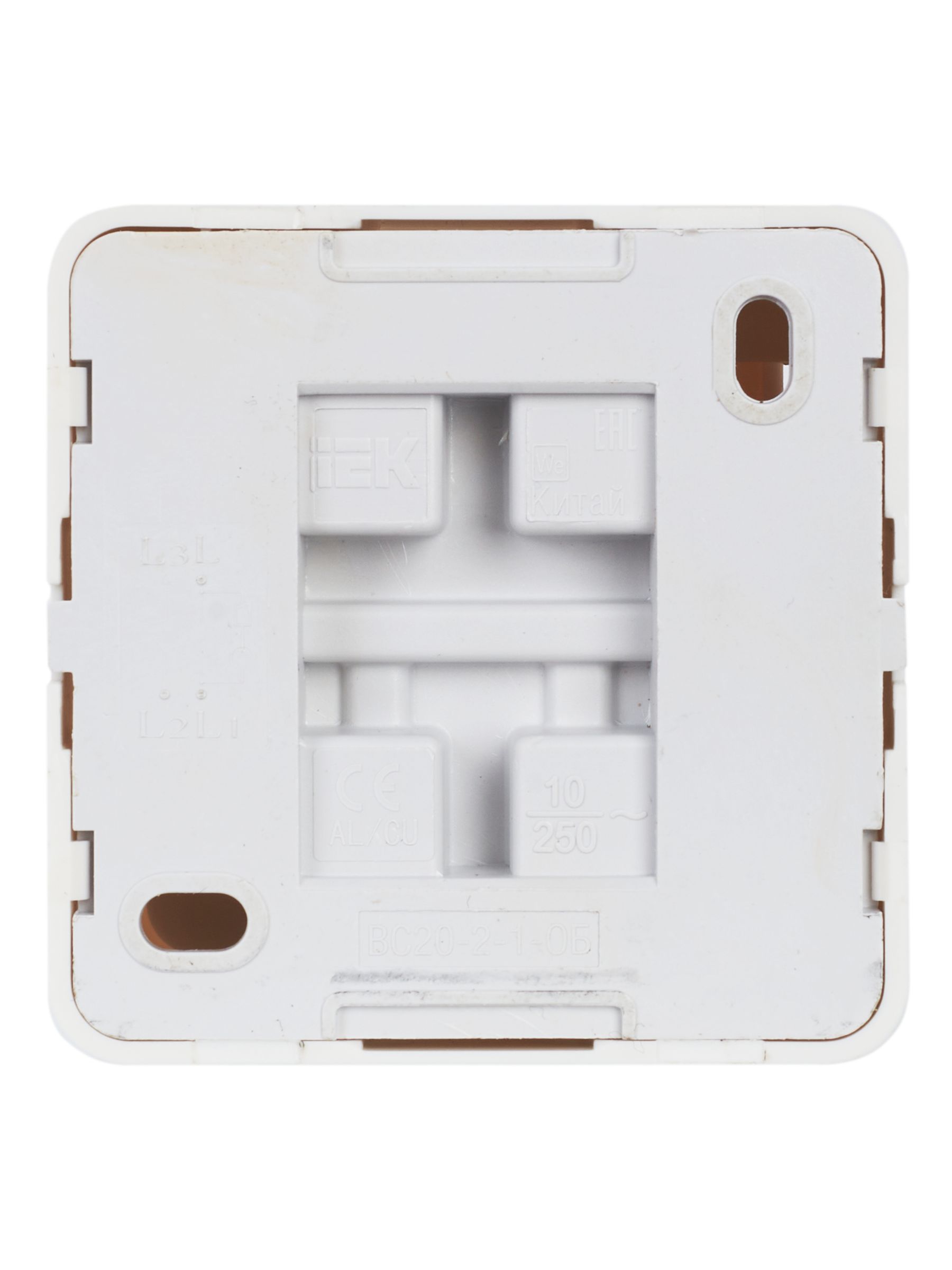             Ажыратқыш ВС20-2-1-ОБ 2-пернелі индикациялы 10А ОКТАВА (ақ) ИЭК    