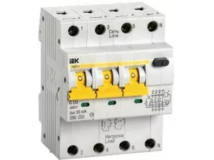 Автоматический выключатель дифференциального тока АВДТ 34 С50 30мА  ИЭК