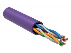 ITK Витая пара U/UTP категория 5E 4x2х24AWG LSZH фиолетовый (305м) ИЭК