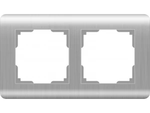 Рамка на 2 поста /WL12-Frame-02 (серебряный)