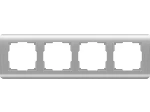 Рамка на 4 поста /WL12-Frame-04 (серебряный)