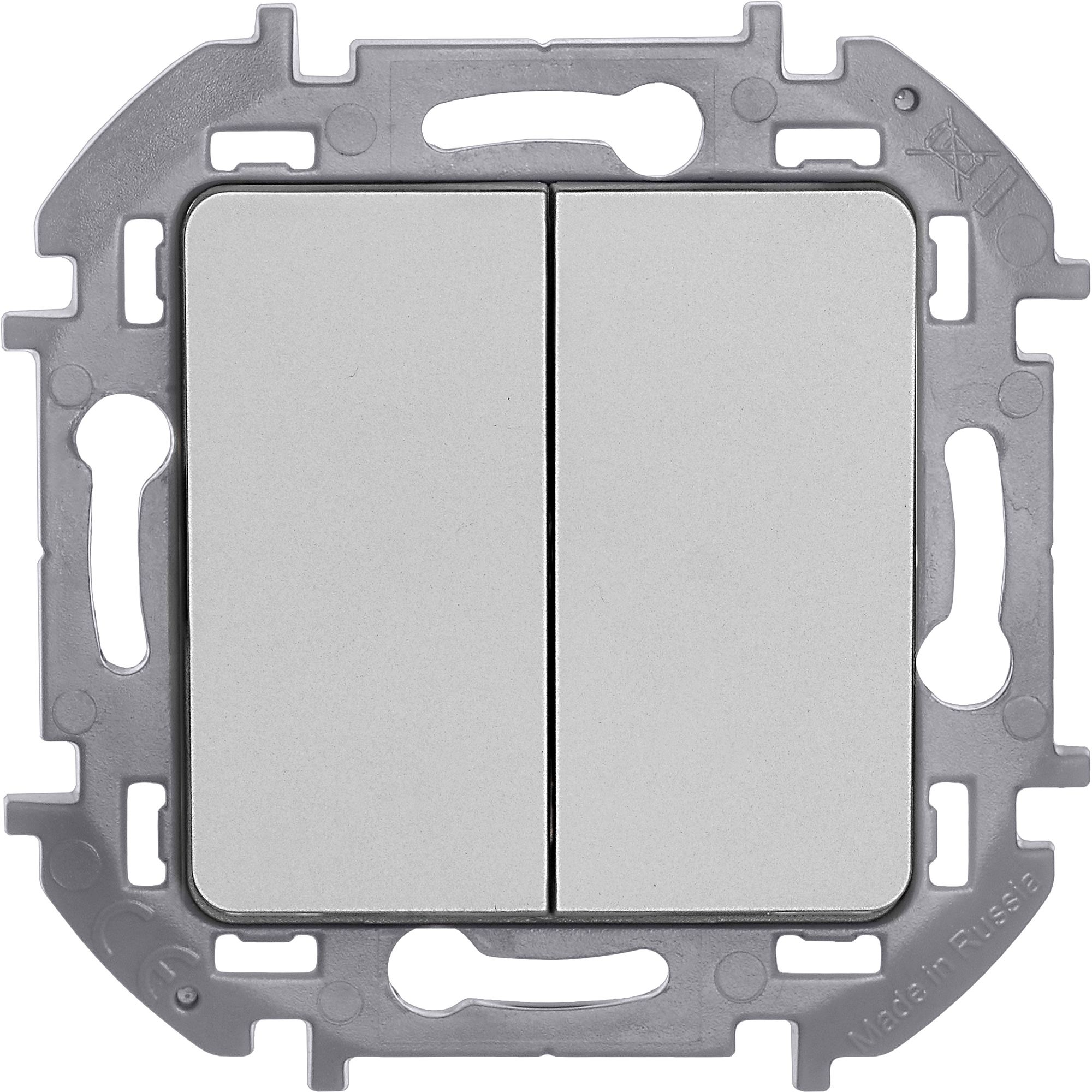             Ажыратқыш 2-пернелі INSPIRIA, алюминий /673622/    