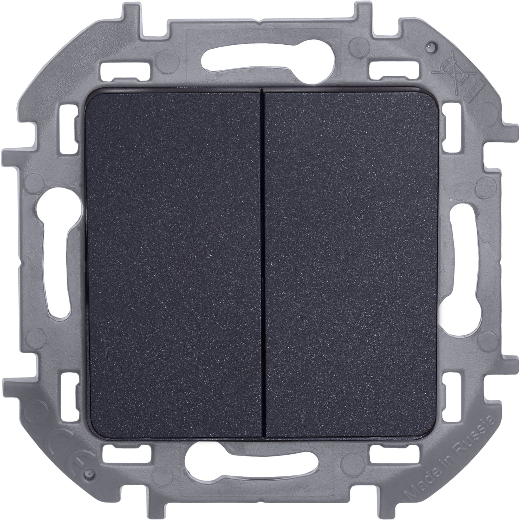             Ажыратқыш 2-пернелі INSPIRIA, антрацит /673623/    