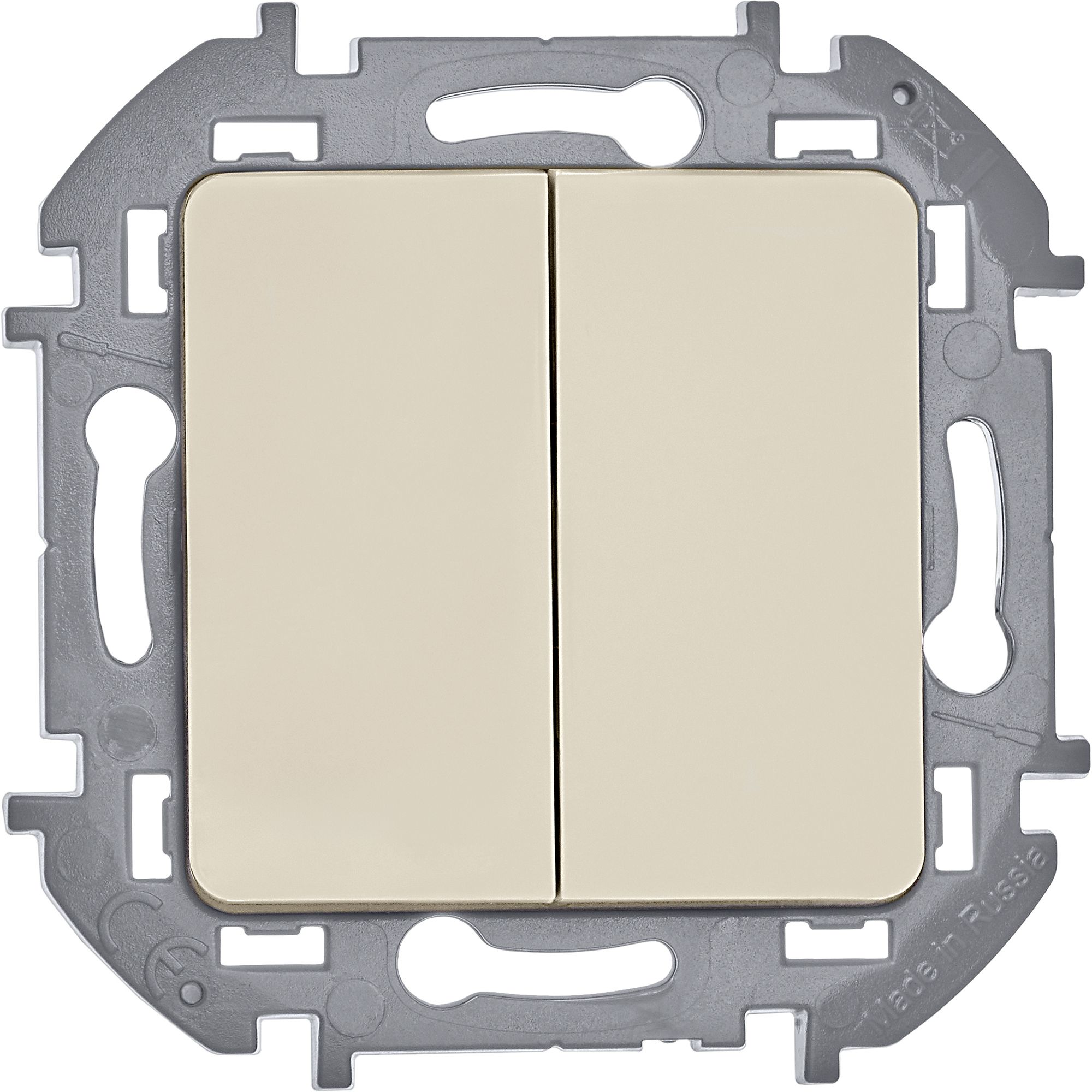            Ажыратқыш 2-пернелі INSPIRIA, сұр /673621/    