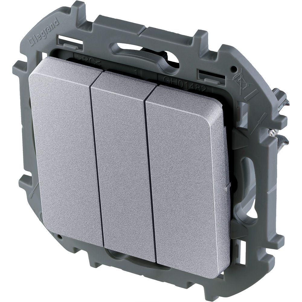             Ажыратқыш 3-пернелі INSPIRIA, алюминий /673642/    