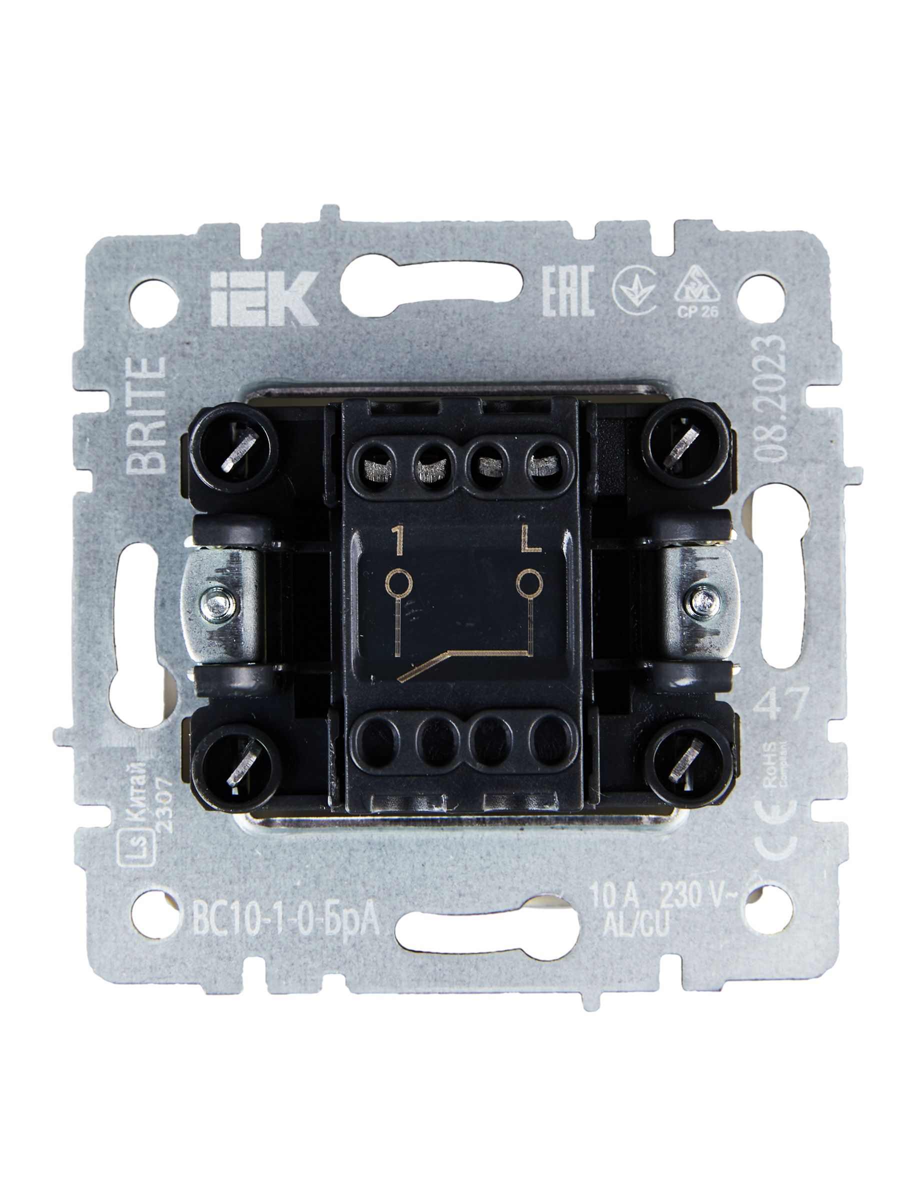             1-пернелі ажыратқыш 10A ВС10-1-0-БрА алюминий BRITE ИЭК    