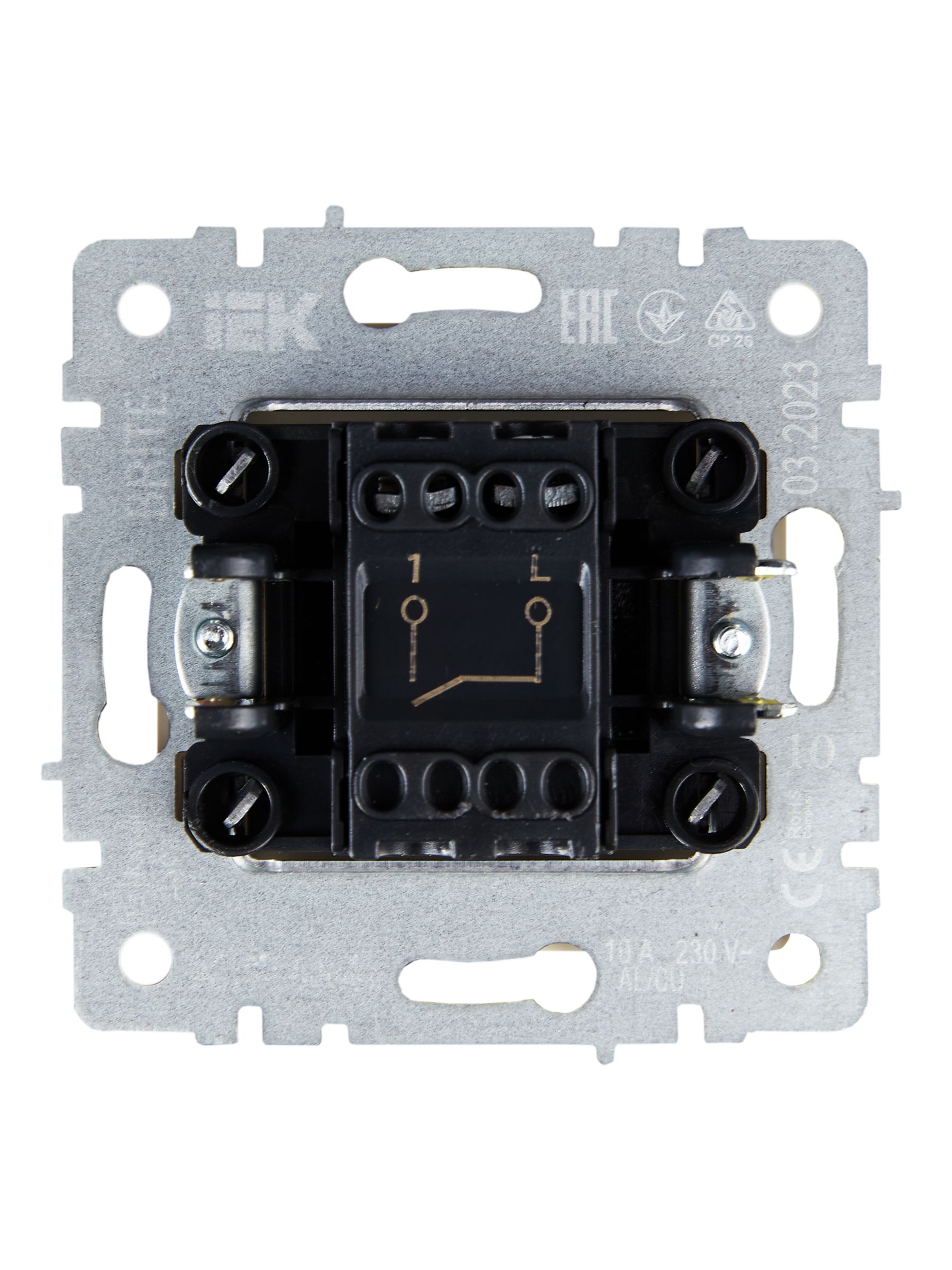             1-пернелі ажыратқыш 10A ВС10-1-0-БрКр ақшыл BRITE ИЭК    