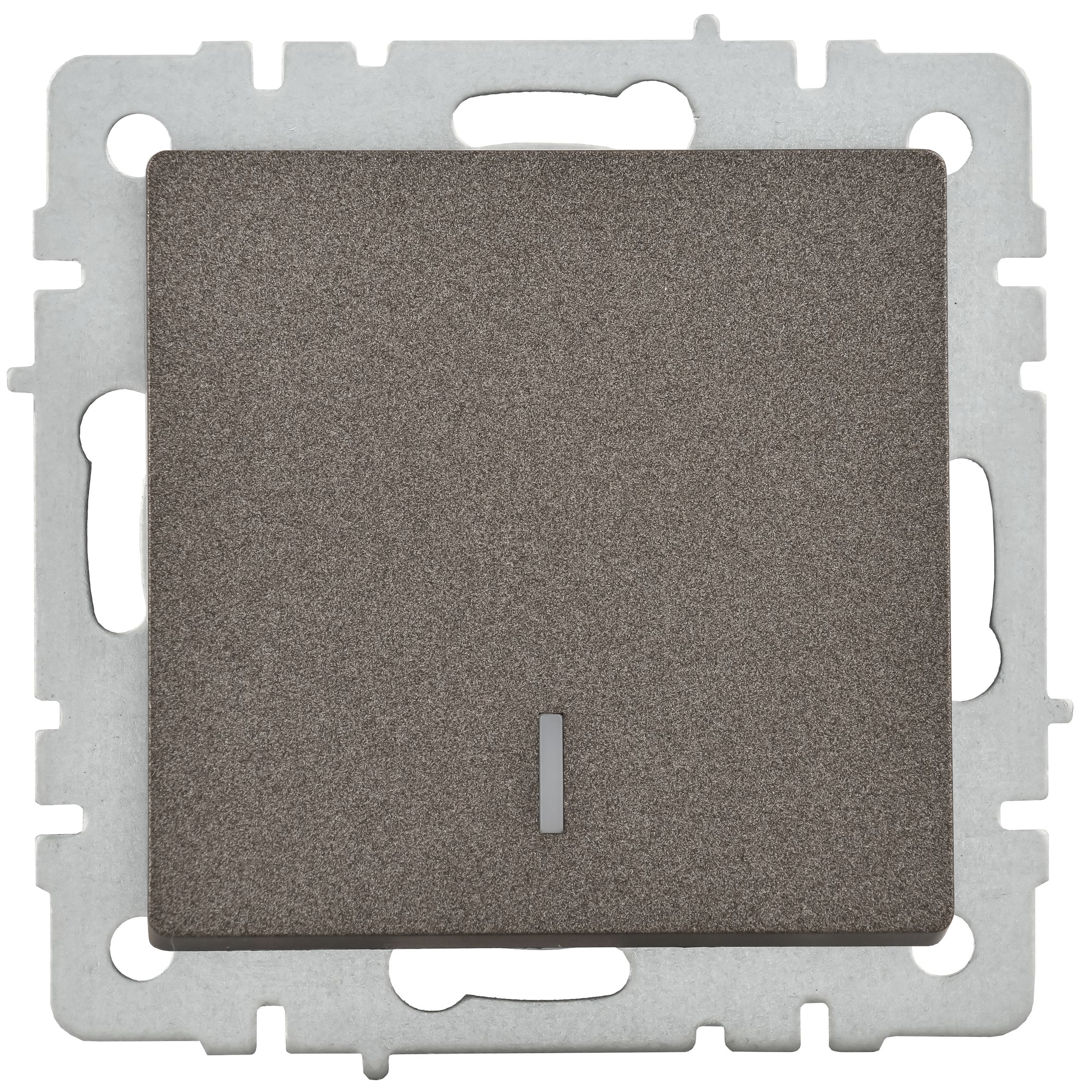             BRITE Индикациялы 1-пернелі ажыратқыш 10A ВС10-1-1-БрТБ қара қола ИЭК    